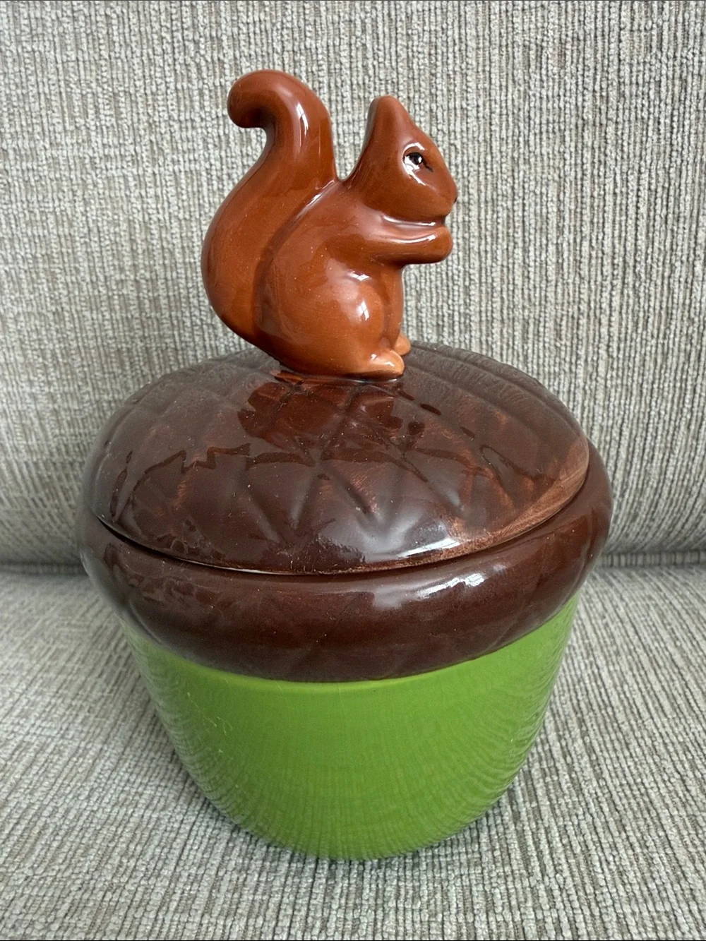 Vintage Pier 1 Measuring Cup Canister Squirrel Lid